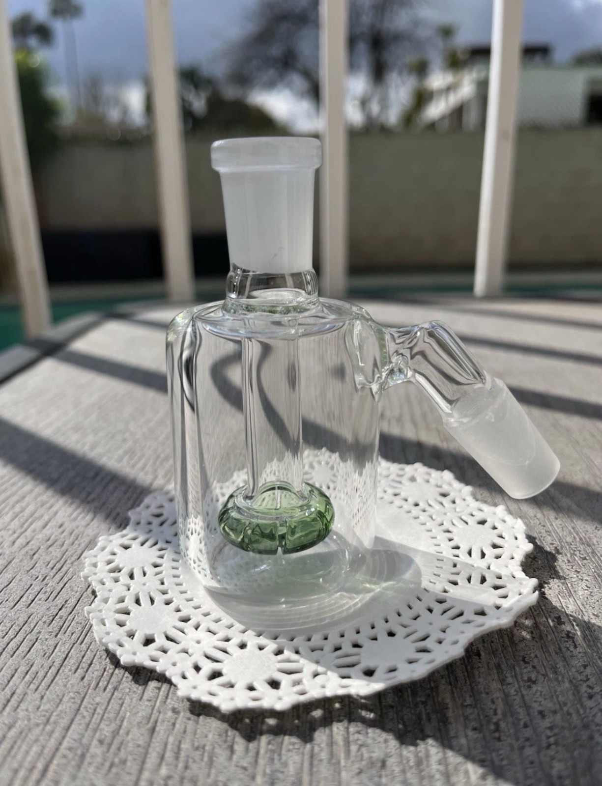 Premium Quality 14mm 45° Green And Pink Mini Dry Ash Catcher Bong Bubbler–Pair