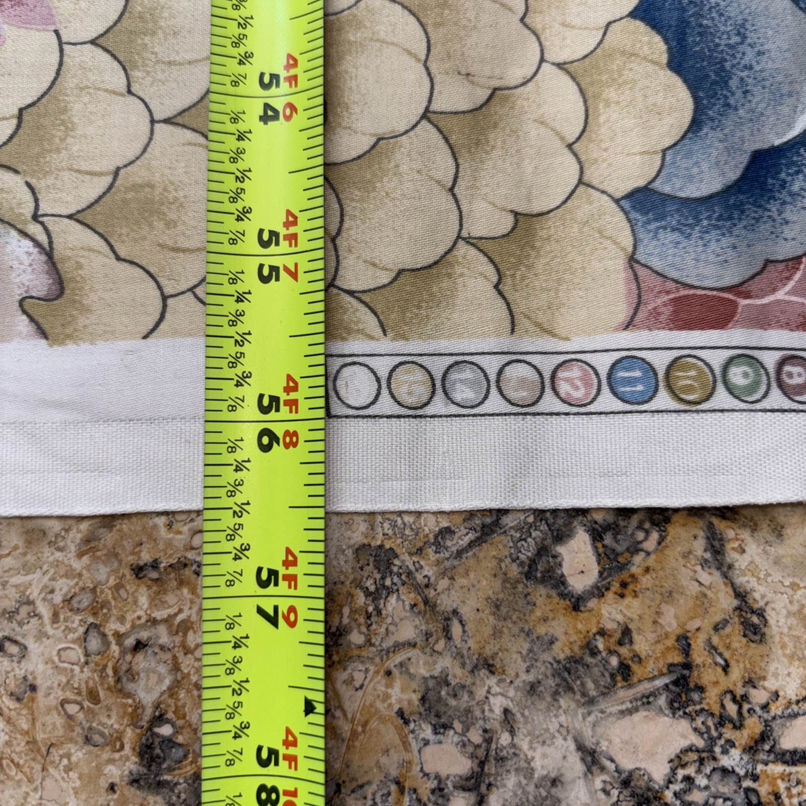 Vintage Kaufmann Decorator Fabric Multi Feather 108 x 56 Soil Protected 3 yards