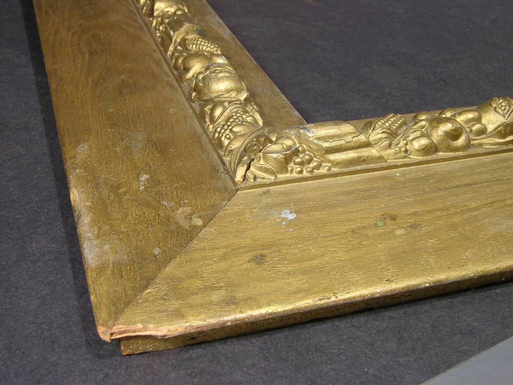 Late 19th C Gilded Ash Frame, Uncommon Raised Gesso Fruits & Vegetables Layer