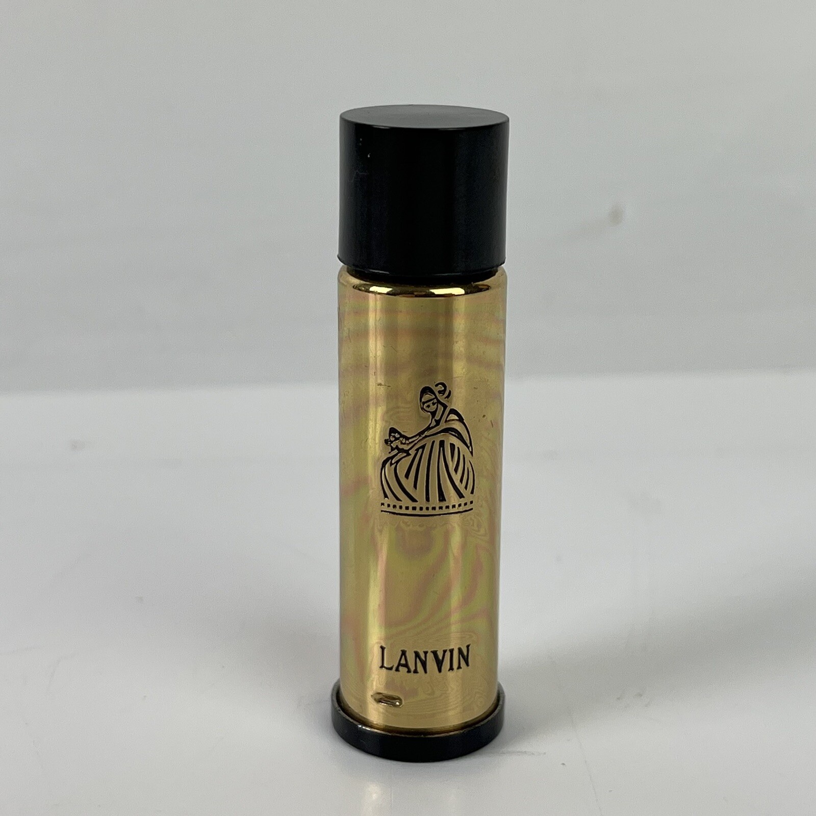 Vtg Lanvin Parfums Arpege Perfume Bottle Gold Travel Refillable 1/8 oz Empty