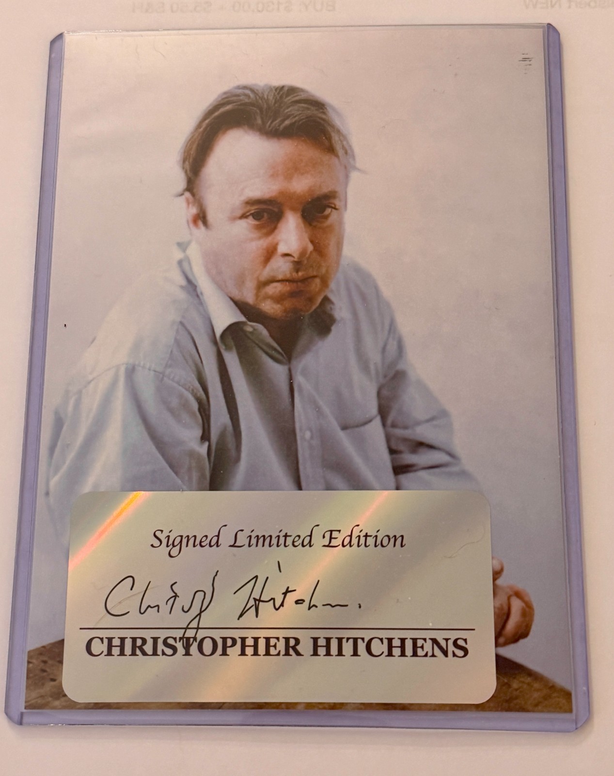 Author Christopher Hitchens Signed Limited Edition Photo 5×7 inch Very Rare COA