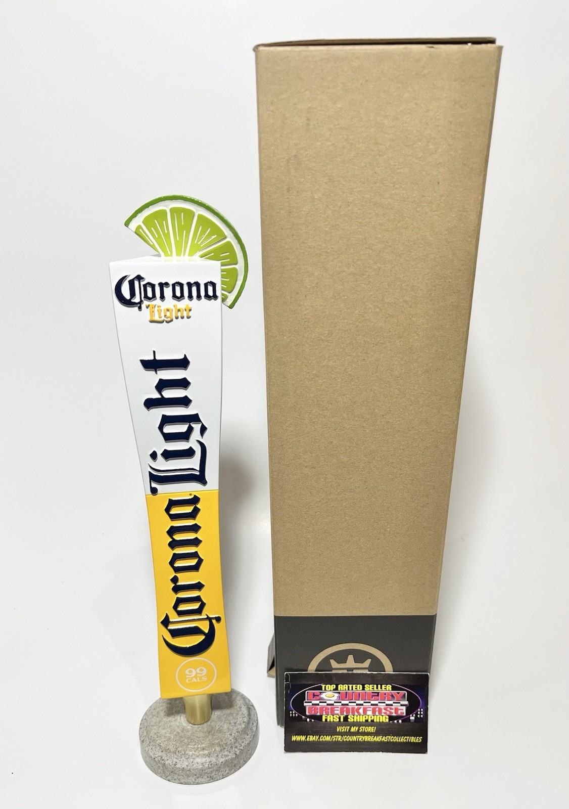 Corona Light Cerveza Lime Top Beer Tap Handle 12” Tall – Brand New In Box!