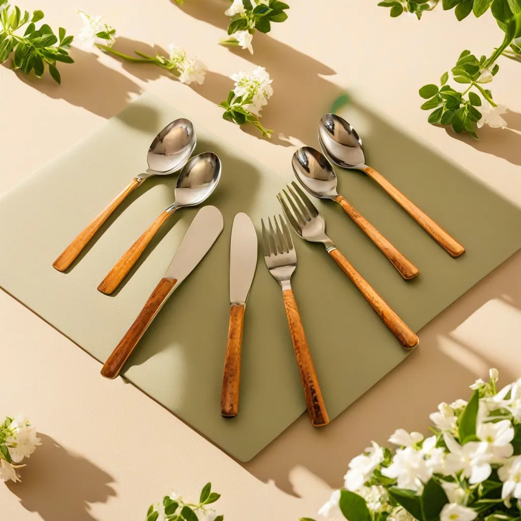 Antique Pure Copper Handle Stainless Steel Cutlery 2 Sets Housewarming Gifts