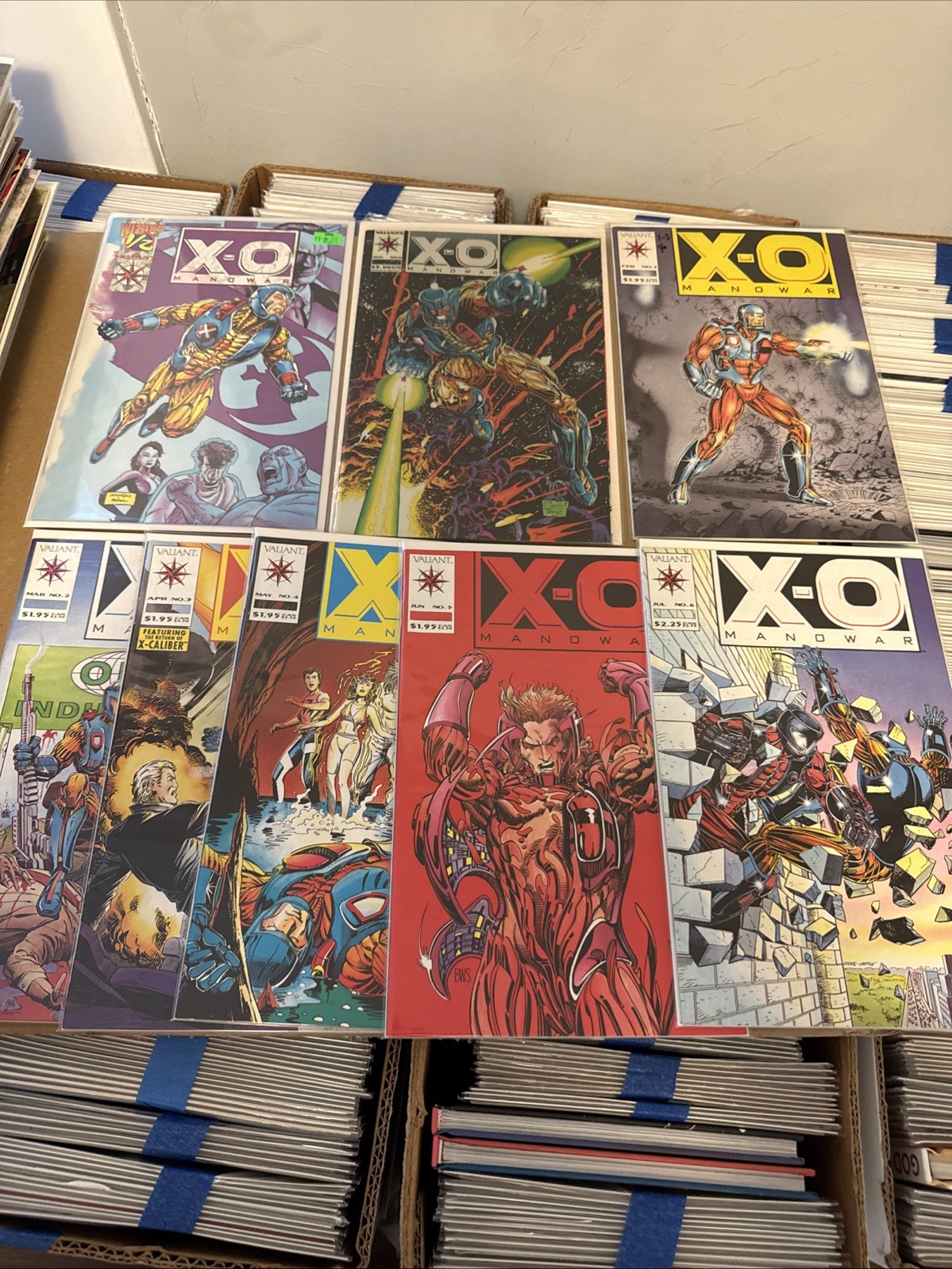 VALIANT 1991 X-O MANOWAR LOT Wizard 1/2 0 1-6, 0 1 2 3 4 5 6 Lot Of 8