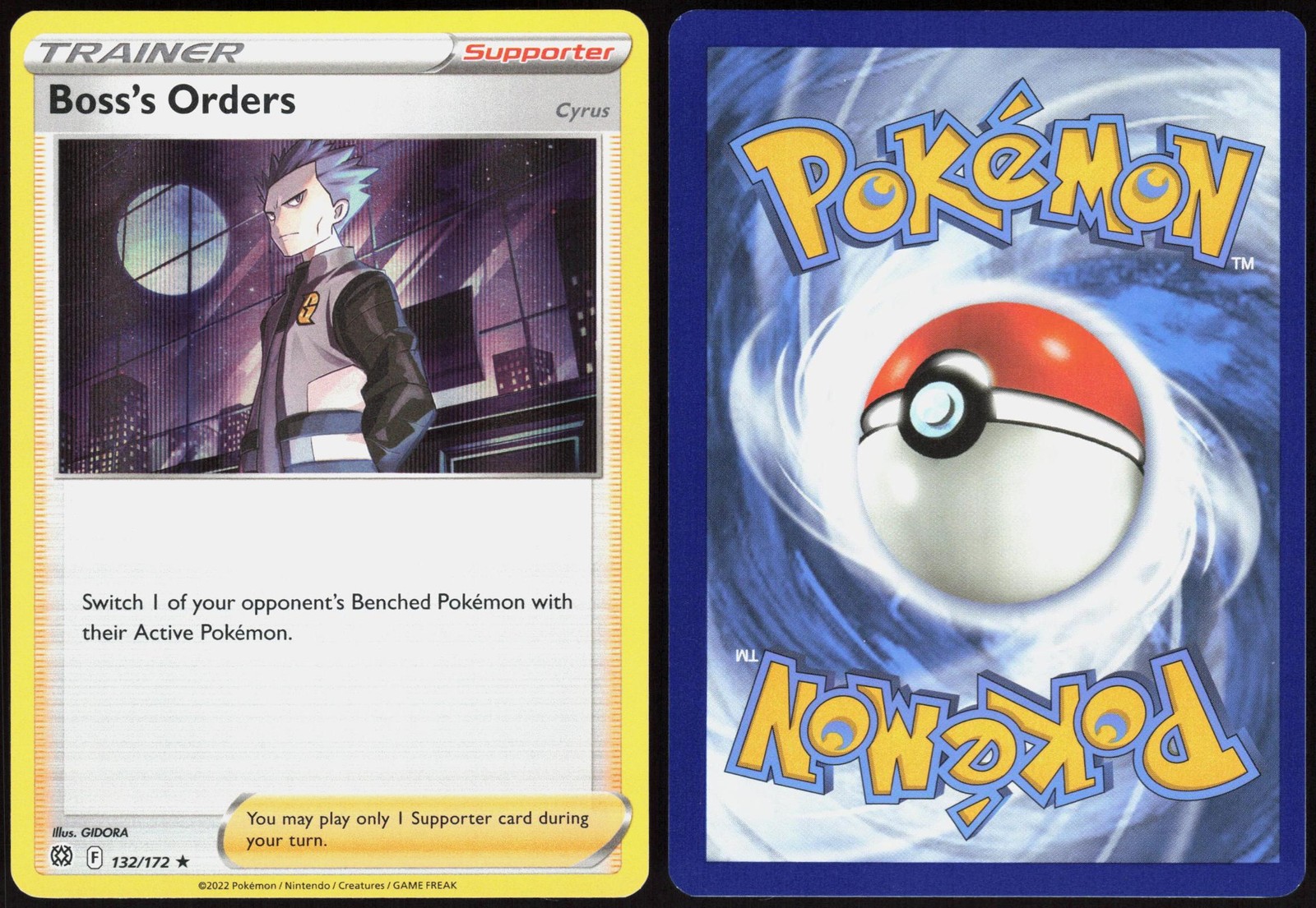 Boss’s Orders 132/172 Holo Brilliant Stars Rare GIDORA Near Mint