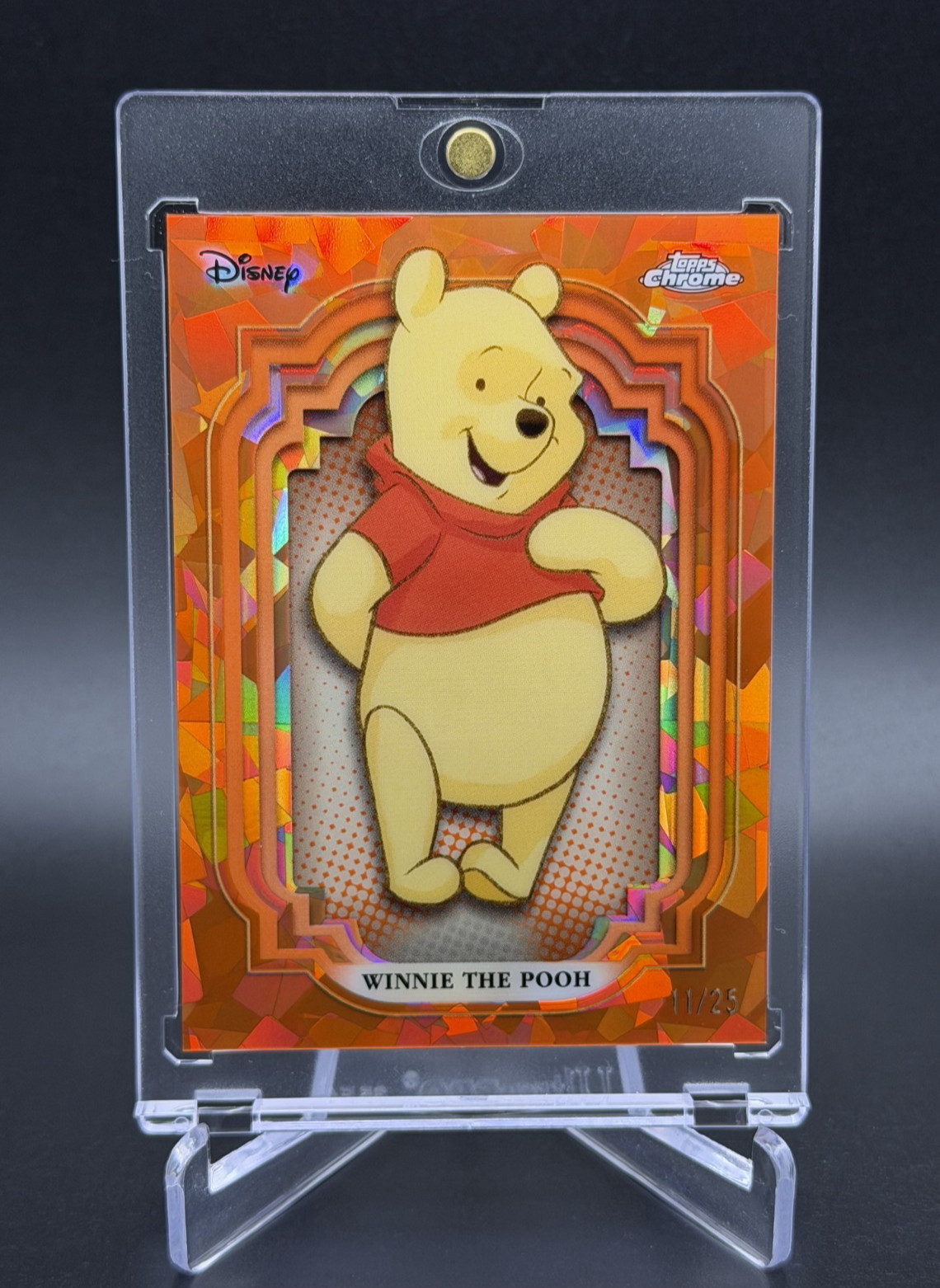 Winnie the Pooh 💥🍯 BASE ORANGE SAPPHIRE /25! 2024 Topps Chrome Sapphire Disney