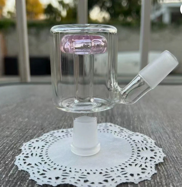 Premium Quality 14mm 45° Green And Pink Mini Dry Ash Catcher Bong Bubbler–Pair
