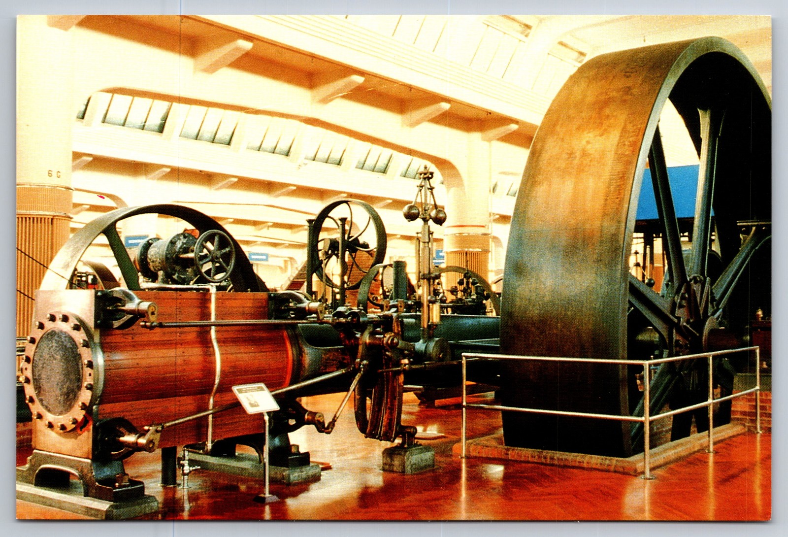 Postcard Dearborn MI Henry Ford Museum Corliss Steam Engine Machinery Antique