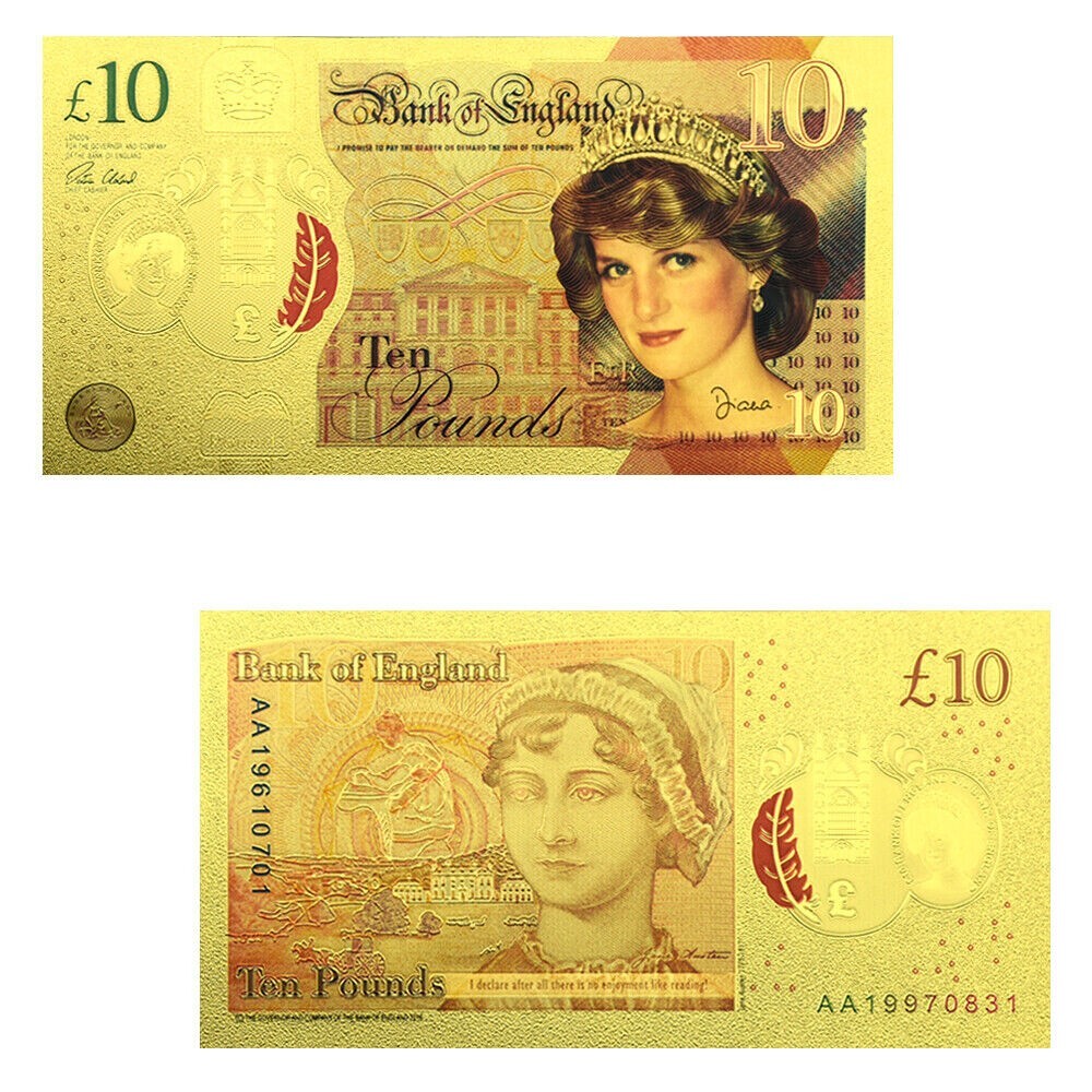 Gold Foil/Souvenir Note – Princess Diana