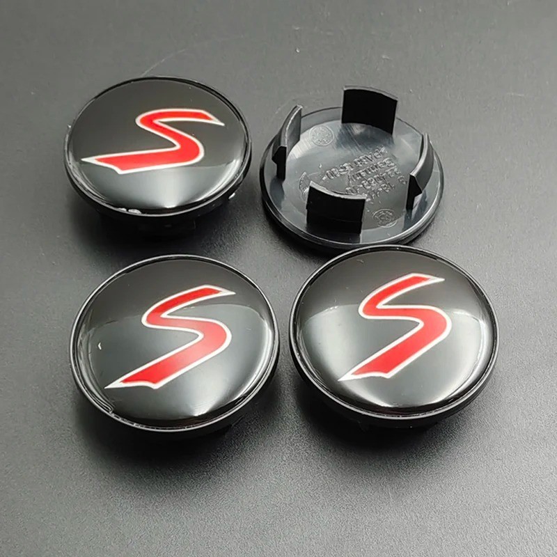 4PCS 54mm Wheel Center Caps Cooper S ABS Emblem Hub Cap R53 R56 F56