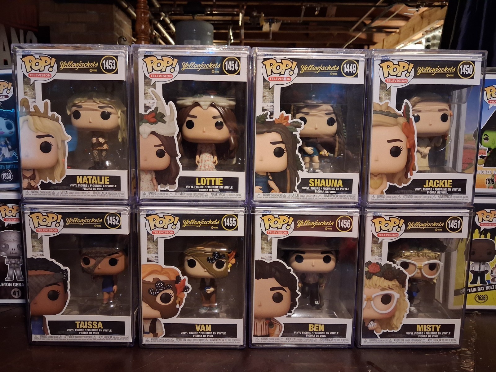 Funko POP! Yellowjackets COMPLETE SET OF 8 W/Premium POP Protectors!