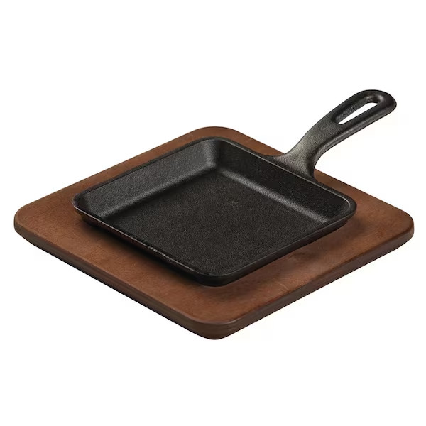 5.5 In. Square Cast Iron Skillet | Lodge Wonder Pan With Magic Small Use Stove