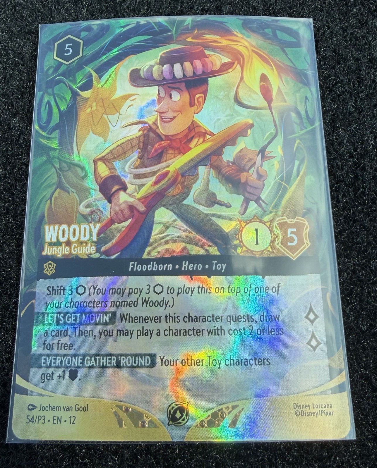 Wilds Unknown Woody – Jungle Guide Enchanted Foil 54/P3 Champion Promo (Top 8)