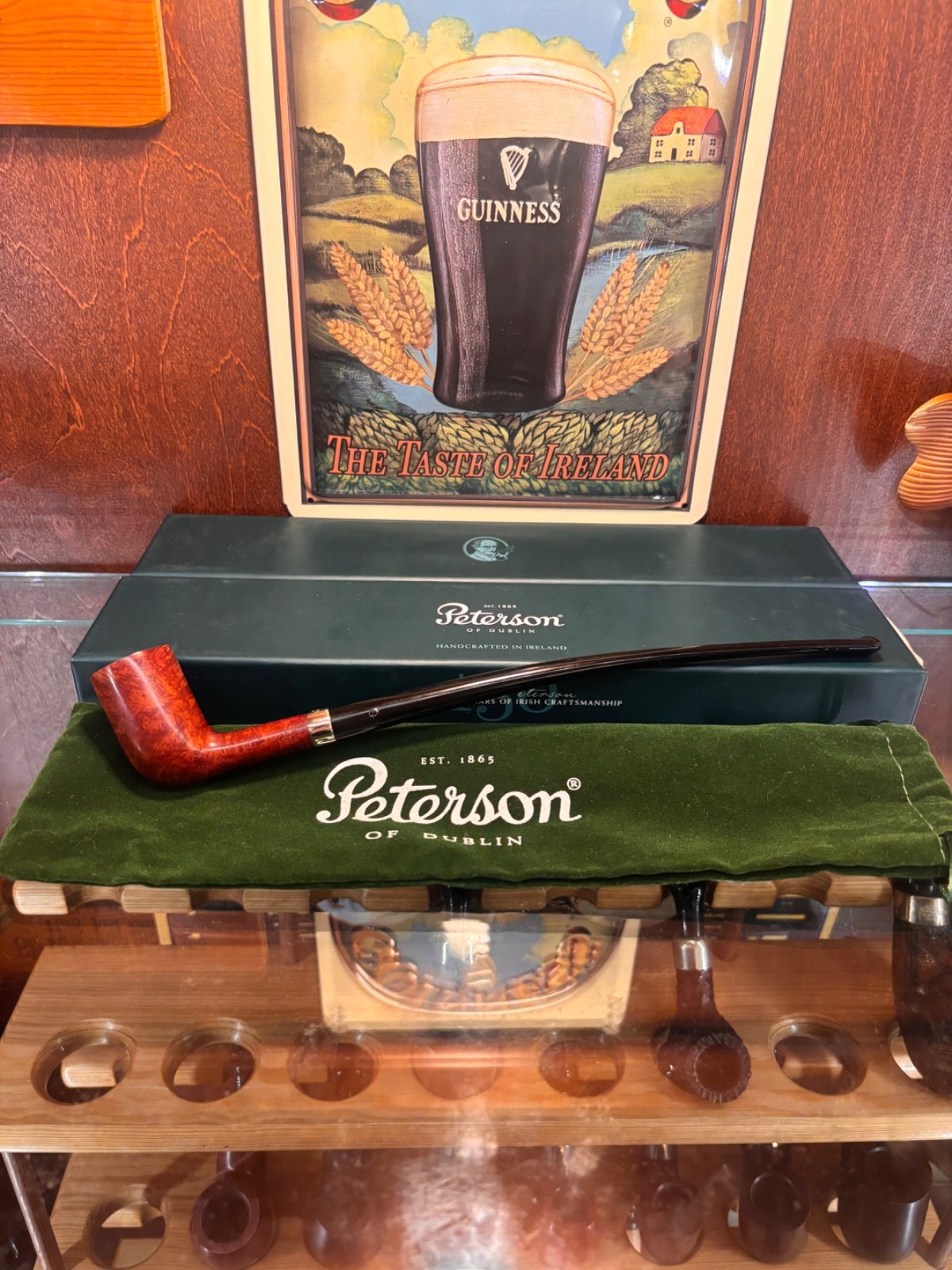 Peterson Churchwarden Smooth Dublin Fishtail Tobacco Pipe – Lightly Smoked