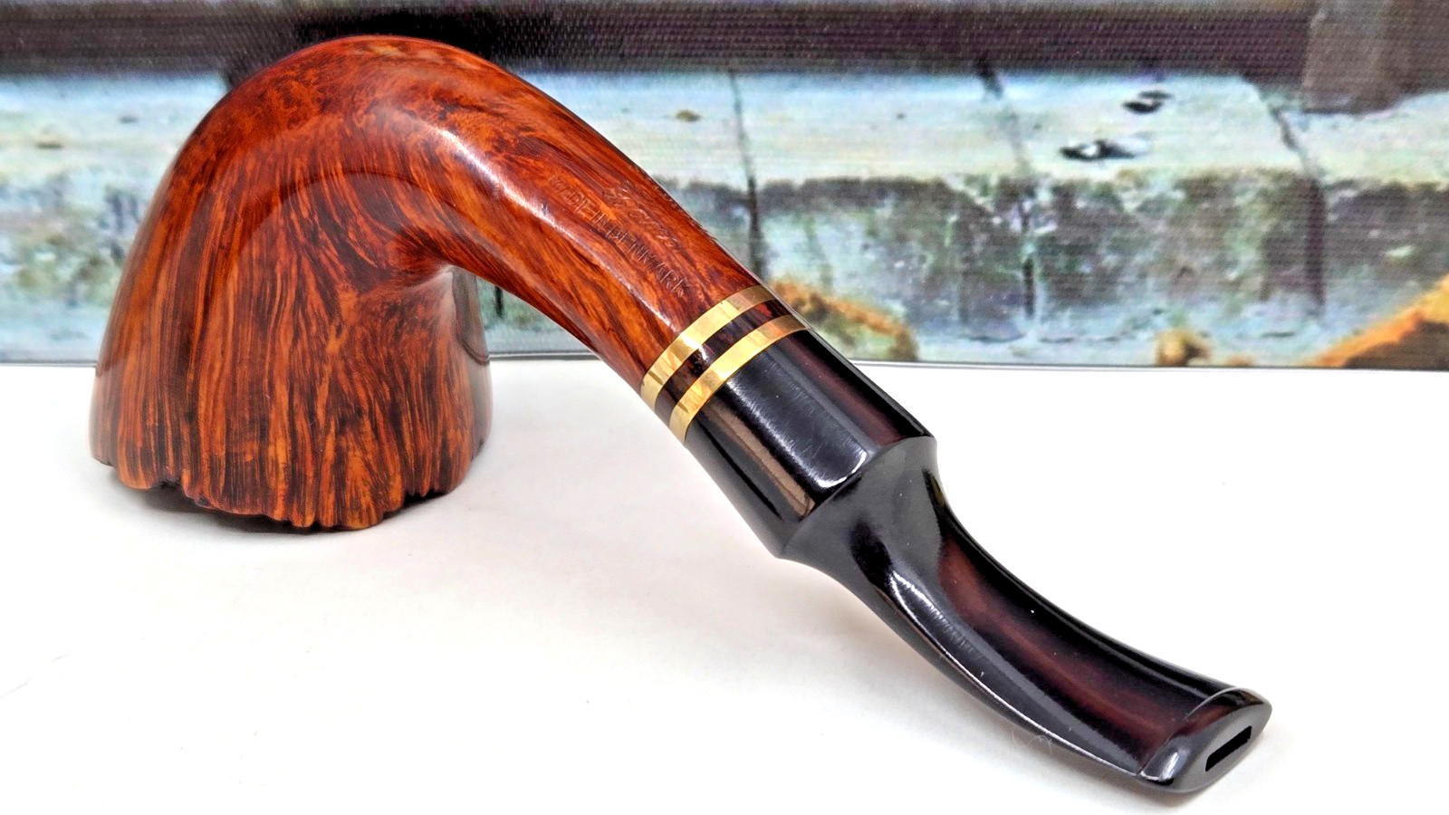 Stanwell Brass Band (126) Smooth Bent Dublin Plateau Estate Pipe (1970s-1990’s)