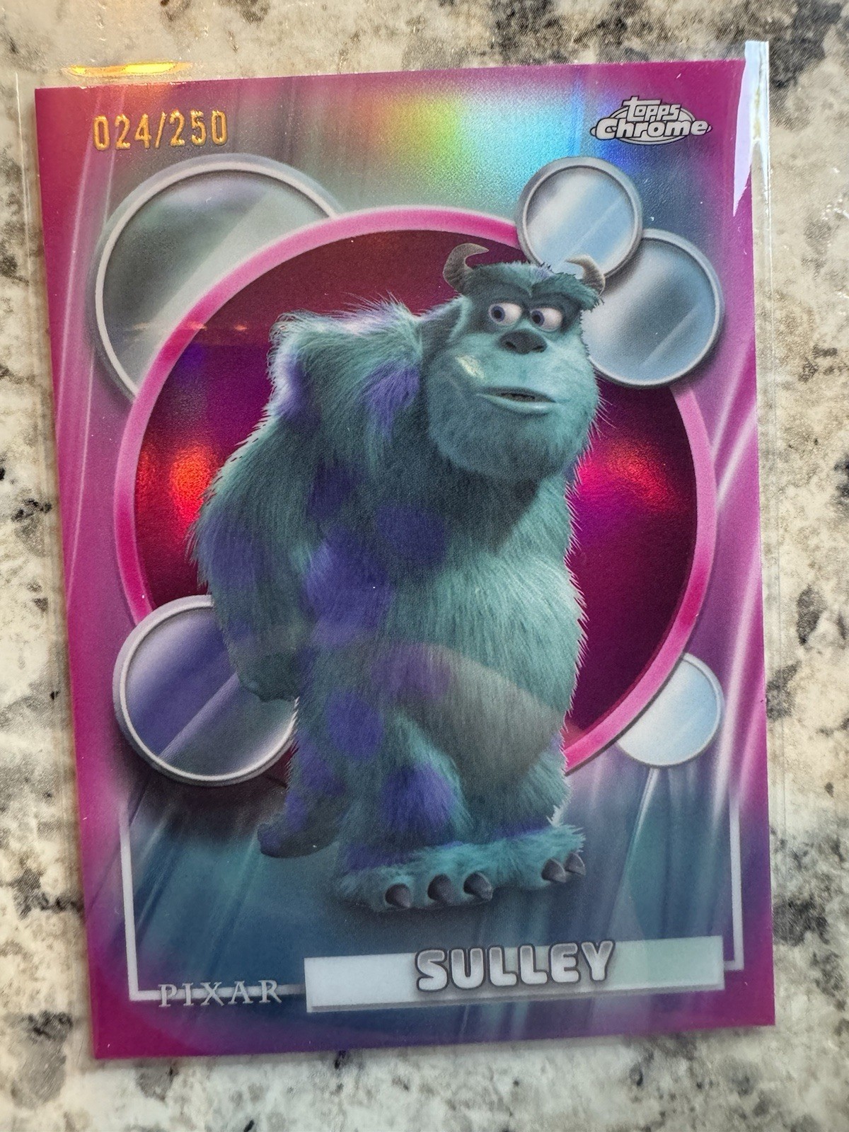 2026 Topps Disney Chrome Sully True Pink Refractor /250 #29 Monsters, Inc.