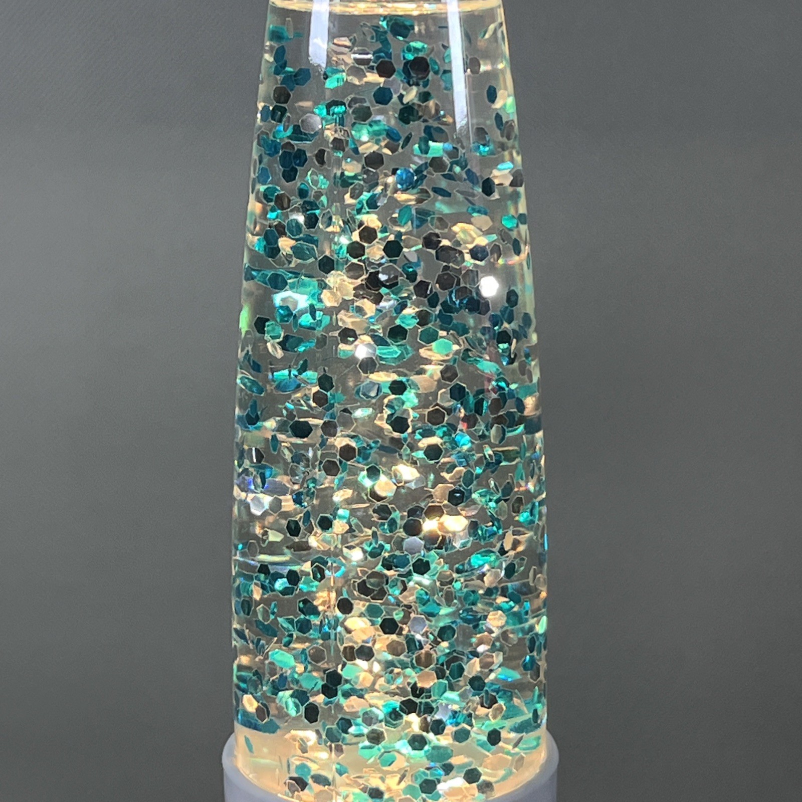 Lava Lamp Blue & Silver Glitter Motion Mood Lamp – Bullet Design – Night Light