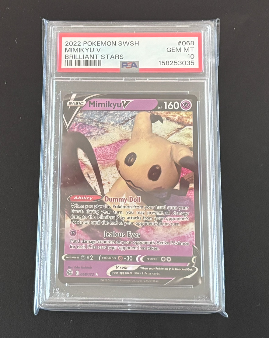 Mimikyu V 068/172 Swsh09: Brilliant Stars Holo — PSA 10