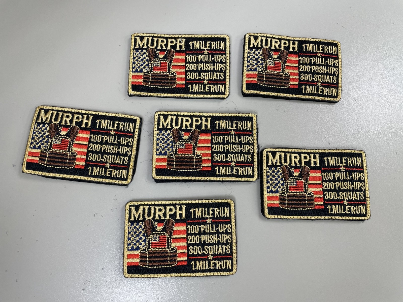 MURPH – Challenge Patch – Hero Honor WOD – Hook and Loop Backing Panel
