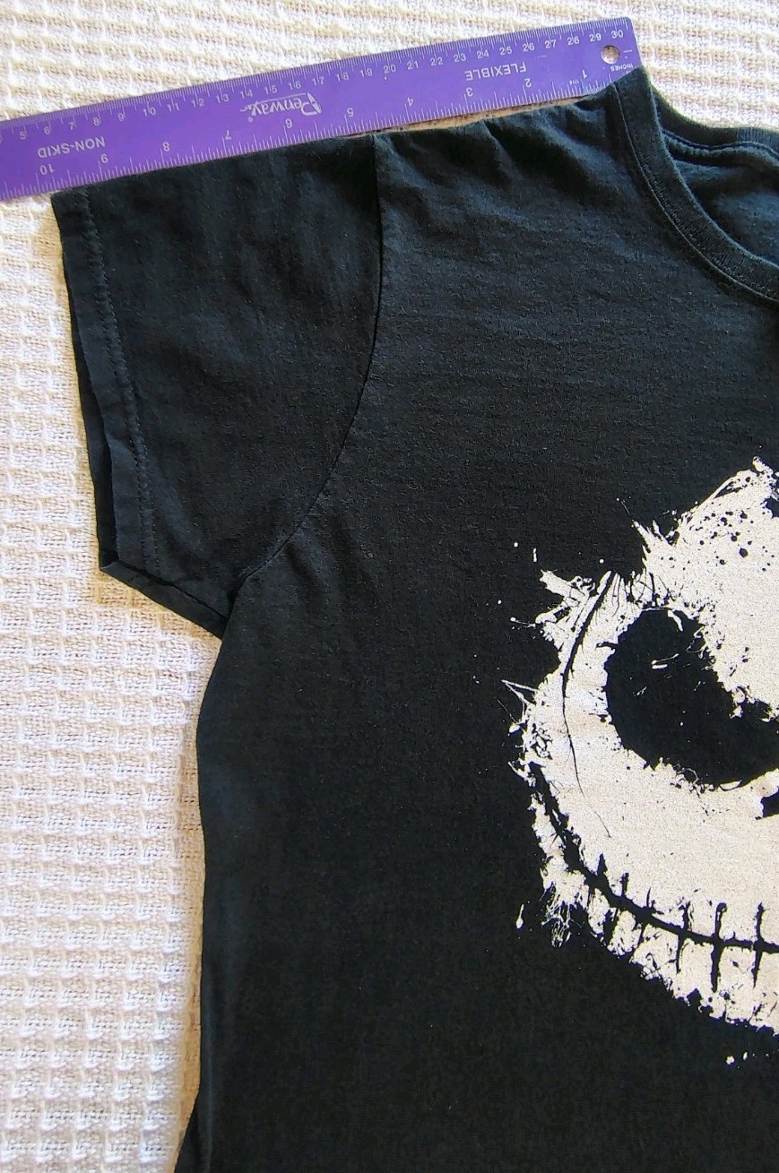 Disney Nightmare Before Christmas Shirt XL Jack Skellington Ink Head Blk Grunge