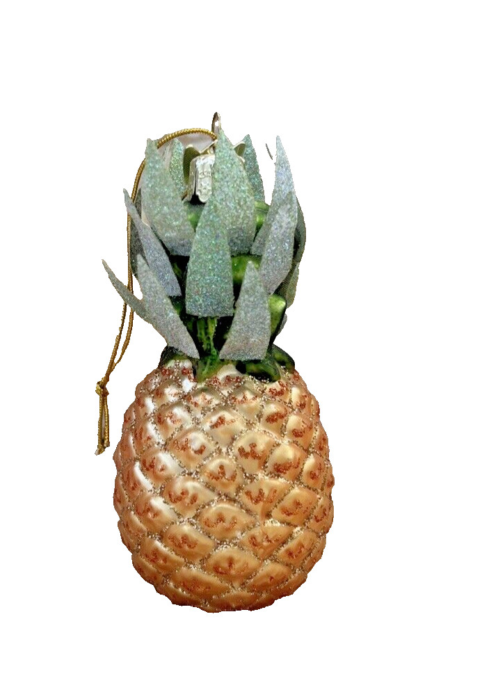 Kurt Adler Noble Gems Glass Pineapple Ornament 3.75″ Tall