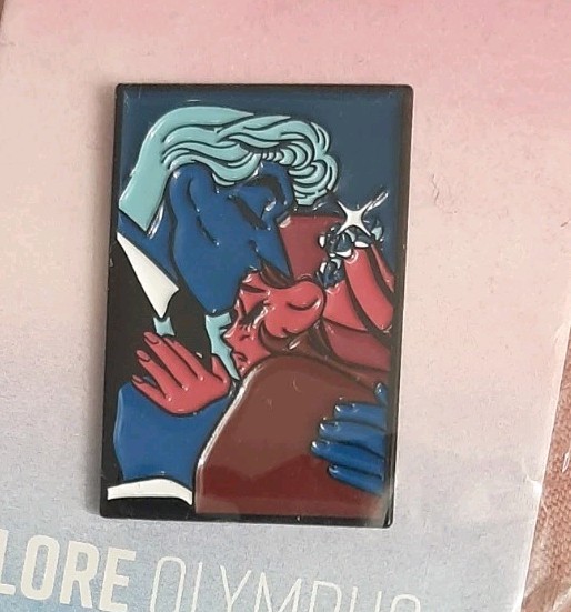 Webtoon Lore Olympus Couple Persephone Hades Rectangular Enamel Pin 2021 NEW