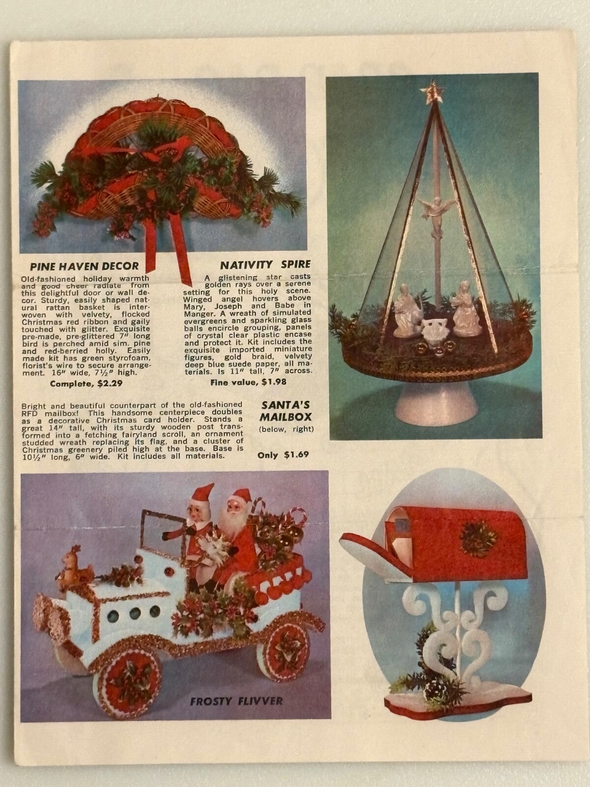 National Handcraft Society Product Guide Order Form Vintage Christmas Crafts