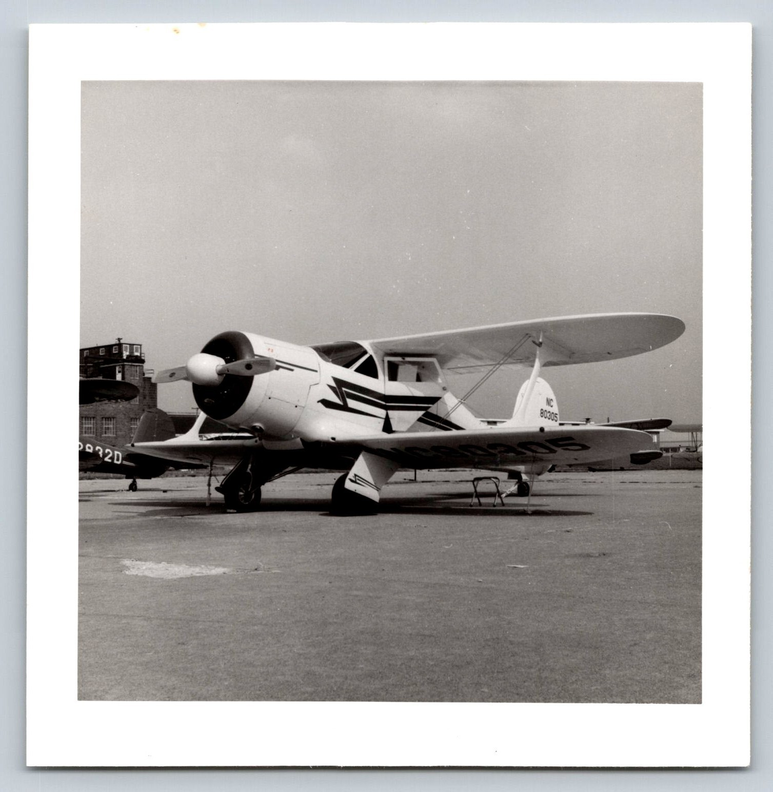 Beechcraft Staggerwing G17S Ottumwa Iowa 1969 Biplane N80305 Model 17 Photograph