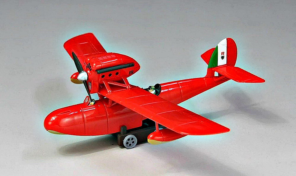 Porco Rosso 30th Anniv SAVOIA S.21F ITALIAN RED SEAPLANE Pre-Finished Model MIB