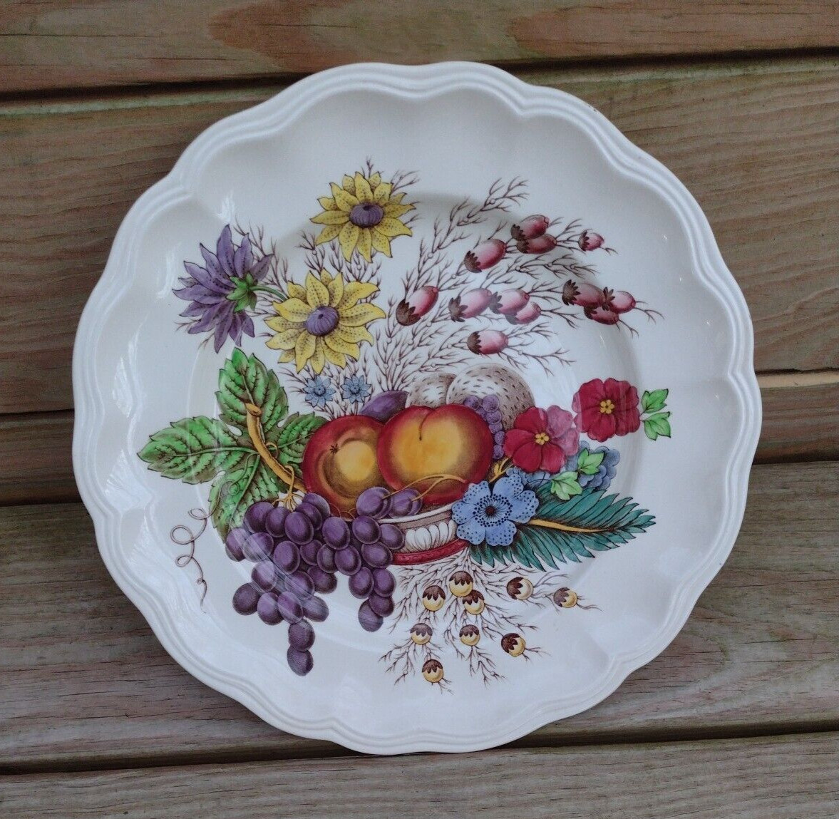 Vintage Copeland Spode “Reynolds” Dinner Plate 2188 Scalloped Edge 10 3/4 Inches