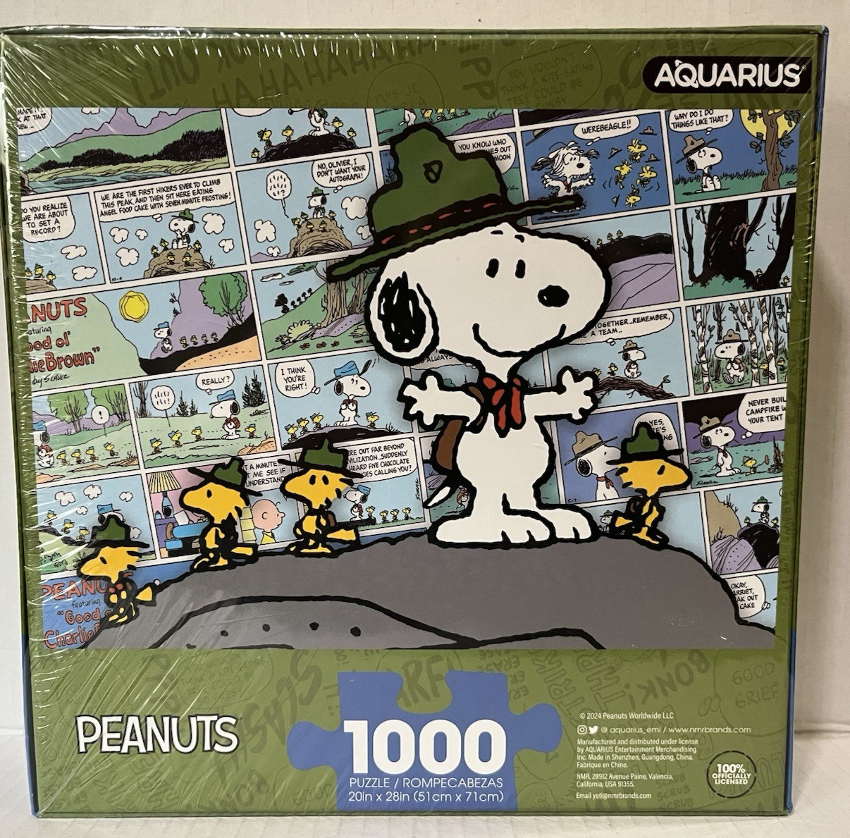AQUARIUS Peanuts Jigsaw Puzzle–Snoopy/ Beagle Scouts 1000 Pieces–New 20″ x 28″