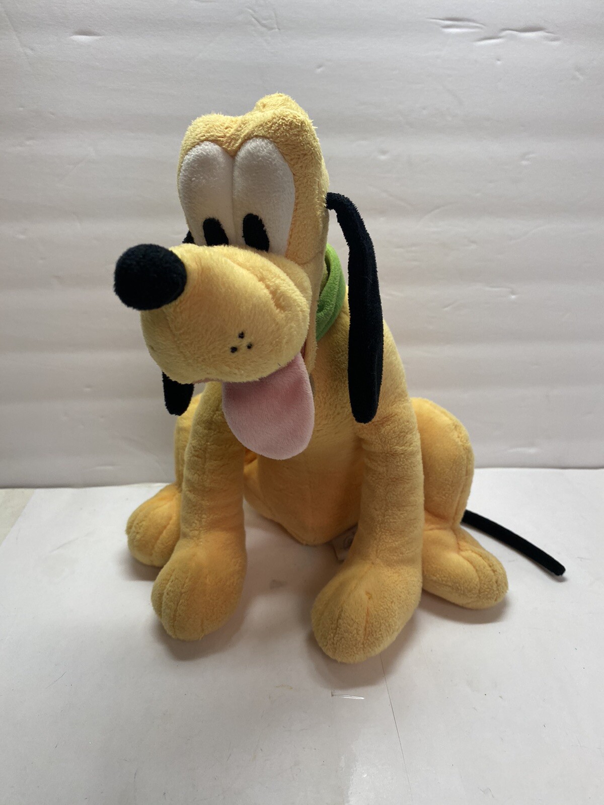 Disney Parks Sitting Pluto Plush Stuffed Animal Collar If Found Return To Mickey