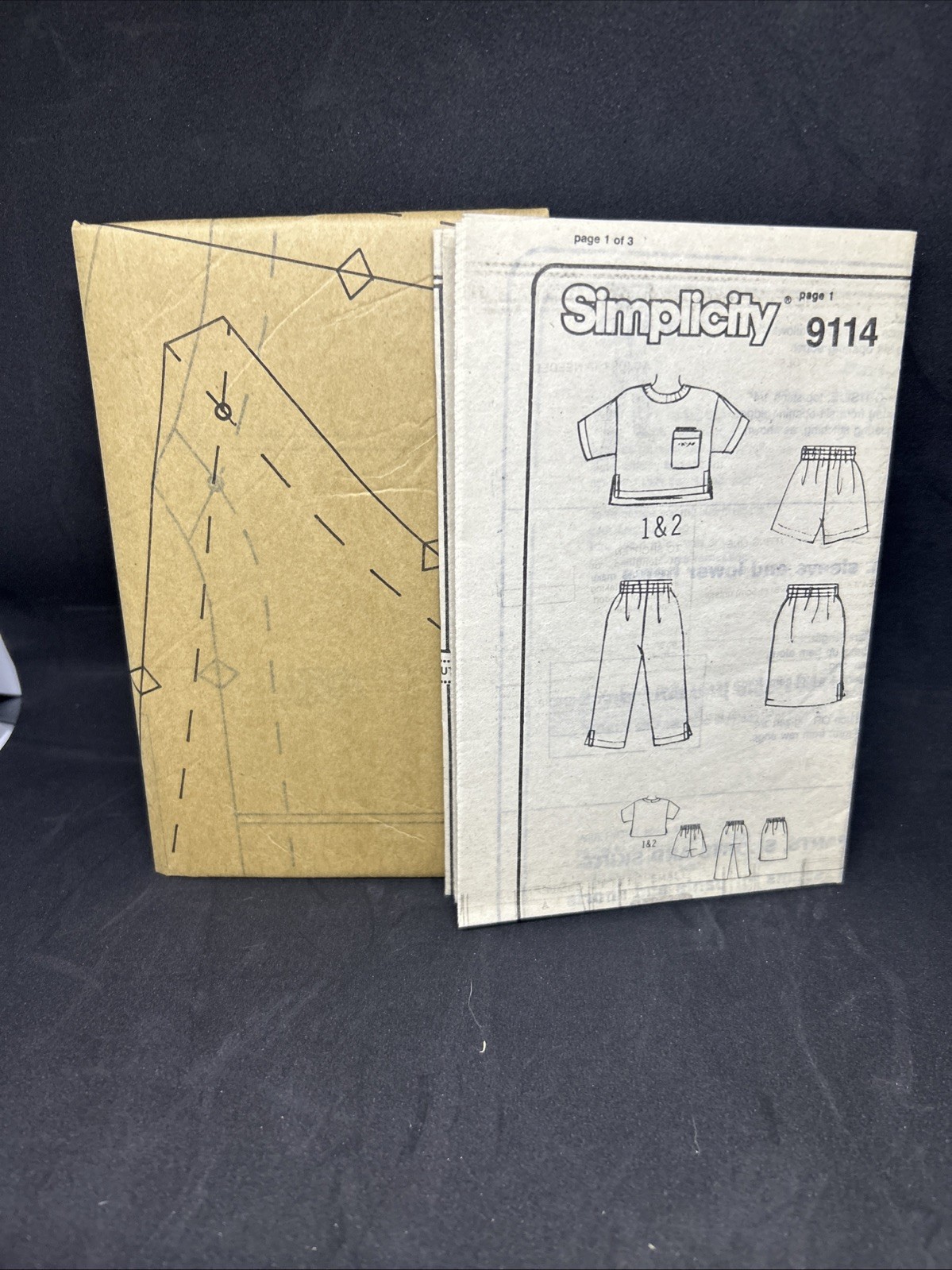 Simplicity 9114 Brinkley Shirt Pant Short Sewing 1989 Pattern Size 6-8 Uncut