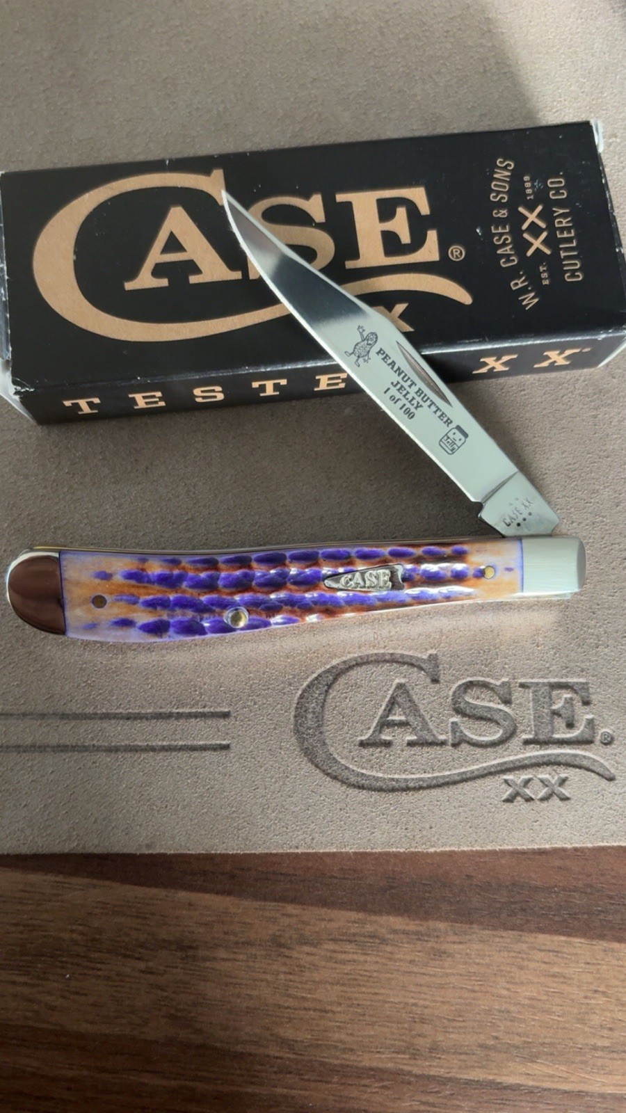 Case Peanut Butter And Jelly Slim Line Trapper 1 Of 100 SMKW Exclusive!