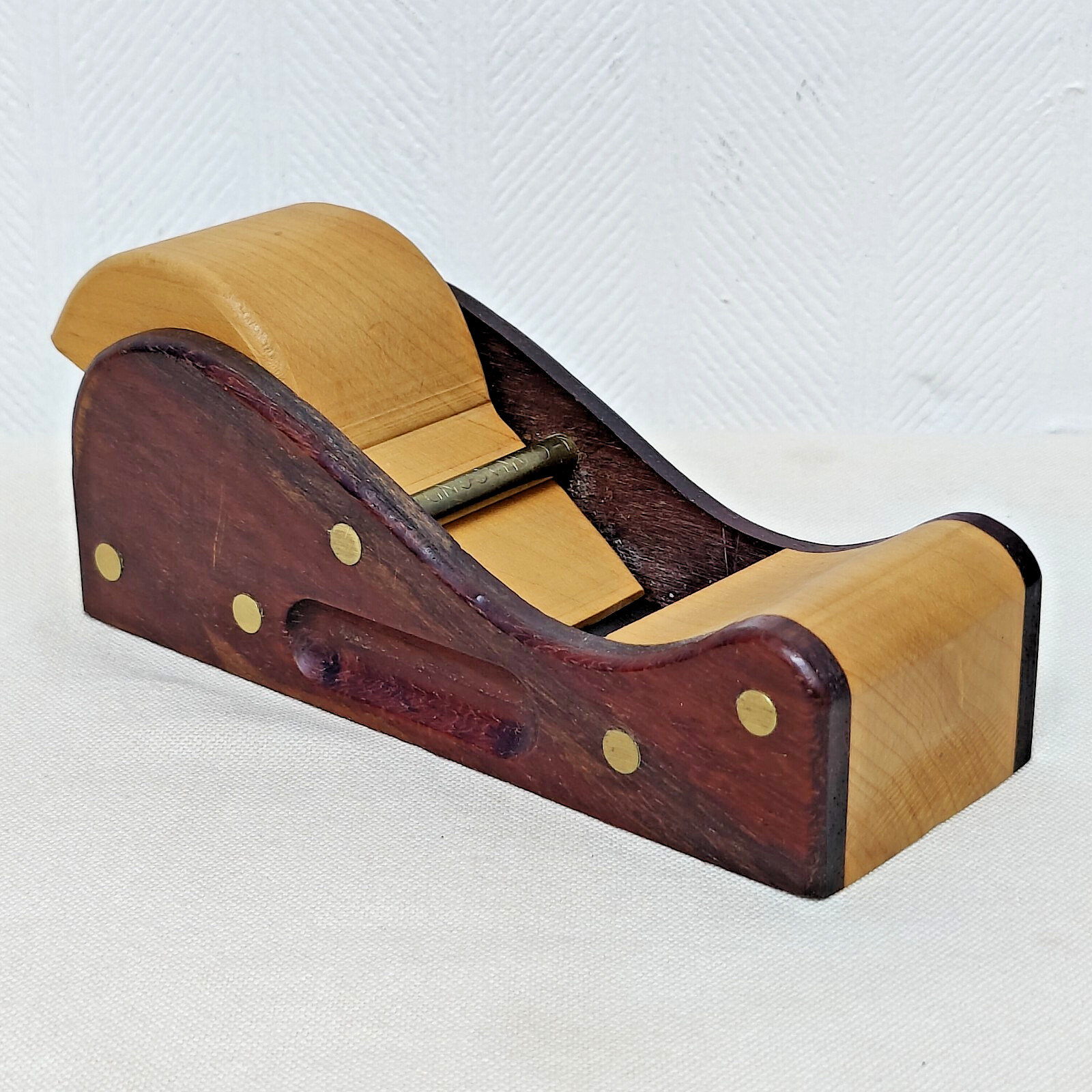 N A ANACONDA Wood Plane with Hock Iron Blade Nice Lightly Used Condition