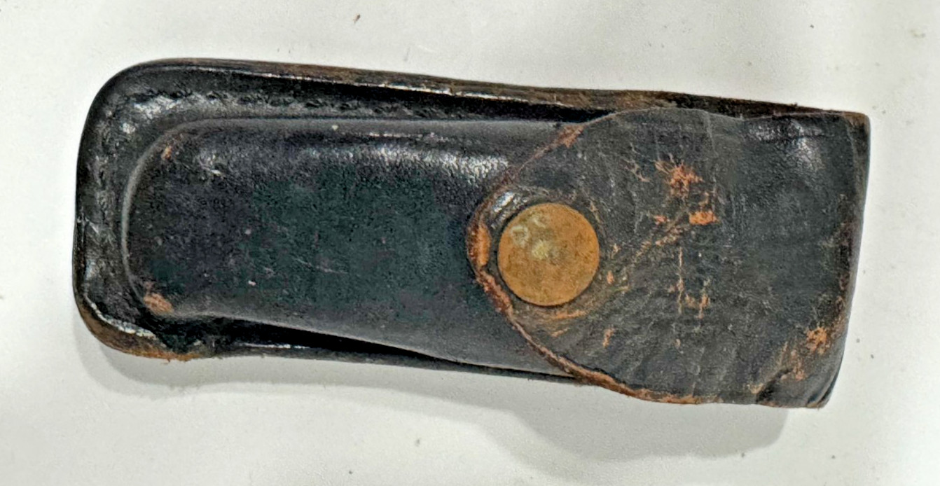Vintage Buck 112V Ranger Folding Lockback Knife 3″ Blade with Black Leather Case
