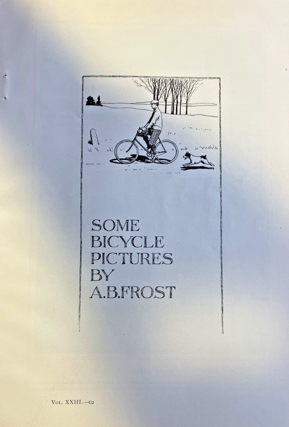 1898 A. B. Frost Illustrations of Bicycles & Bicycle Riders