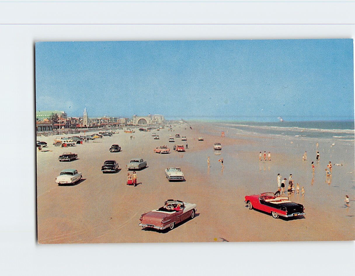 Postcard Beach Scene Daytona Beach Florida USA