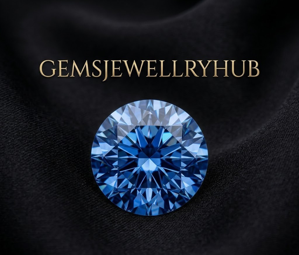Top Quality1 Ct Lab Grown Diamond Blue Round Cut D Grade VVS1