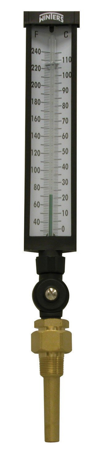 TIM Series Dual Scale Industrial Thermometer with Thermowell, 30-240°F/C