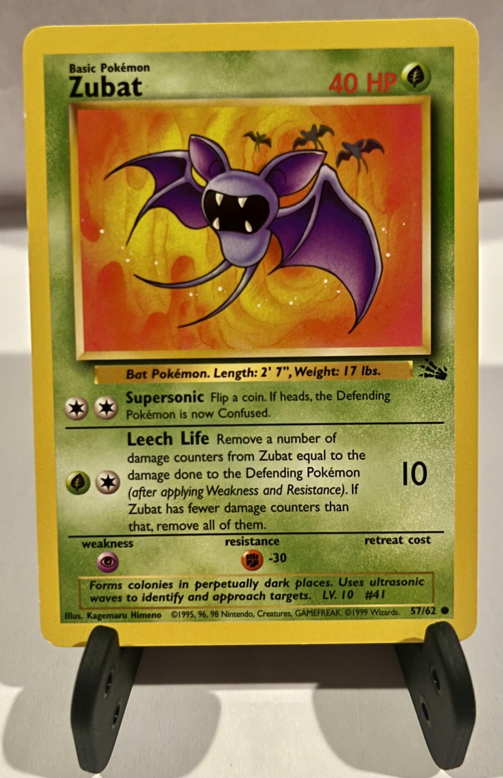1999 Pokemon Fossil #57/62 Zubat WoTC – NP / Vintage TCG