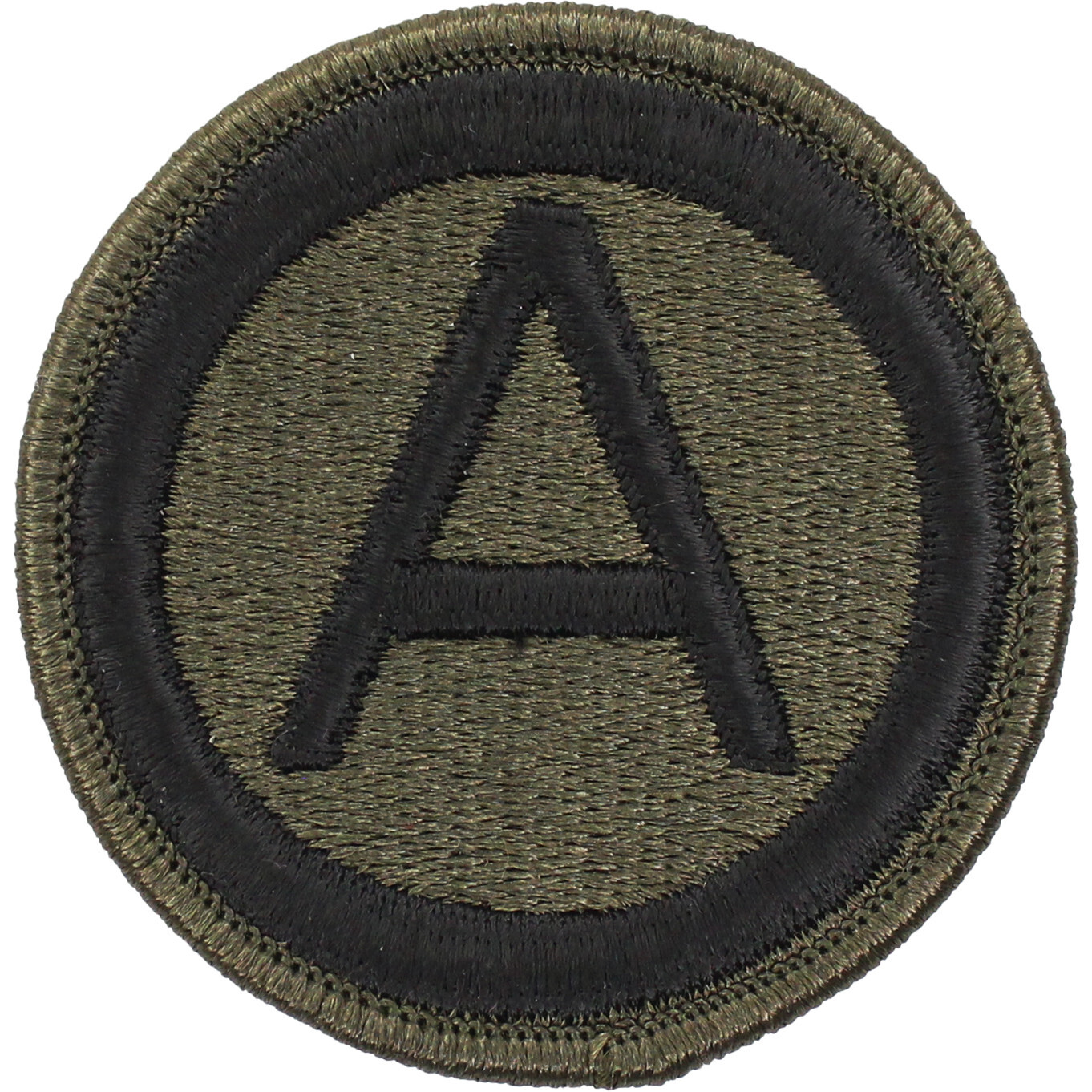 3rd Army Patch Subdued (Olive Drab / Black ) ( 2 1/4″ ) P477A