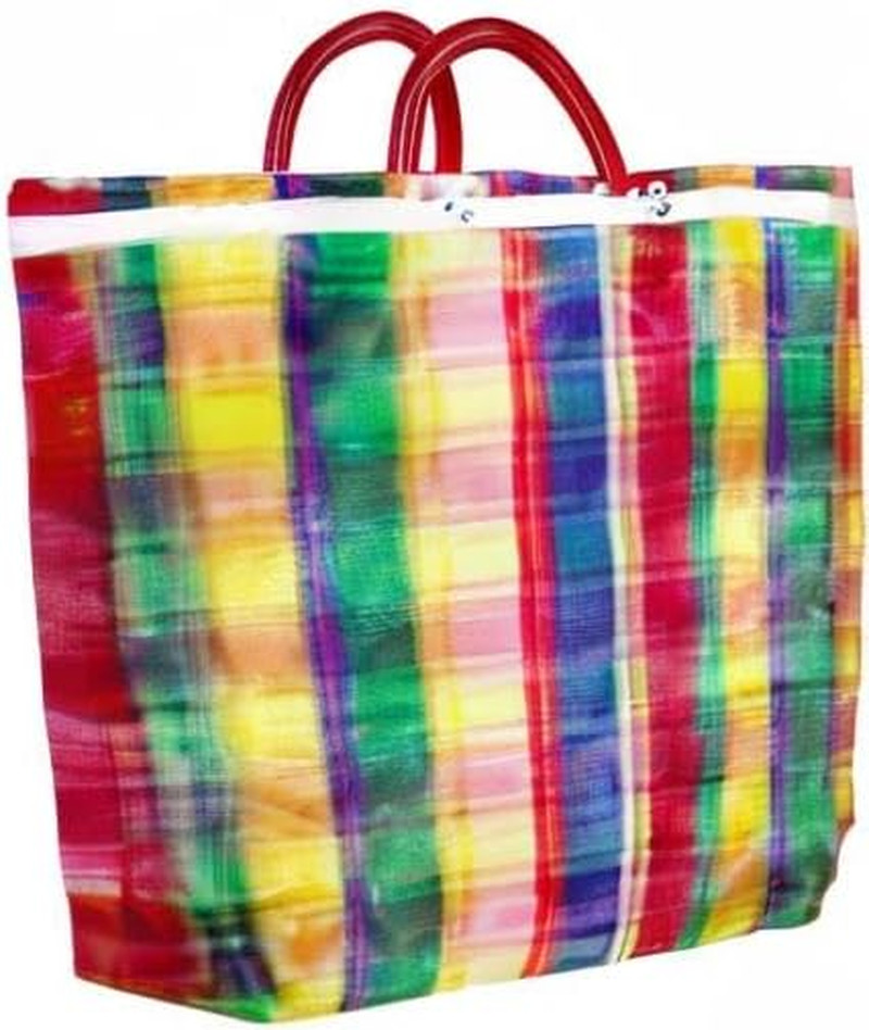 Large Reusable Mercado Bags, High Thread Mesh, 20×22 Inches, Set of 3