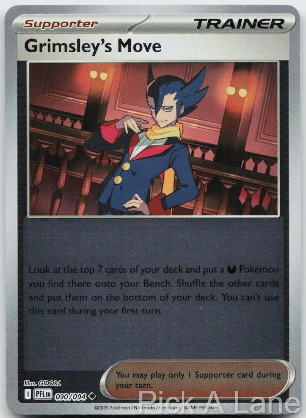 Grimsley’s Move 090/094 Uncommon Phantasmal Flames Pokemon Reverse Holo NM