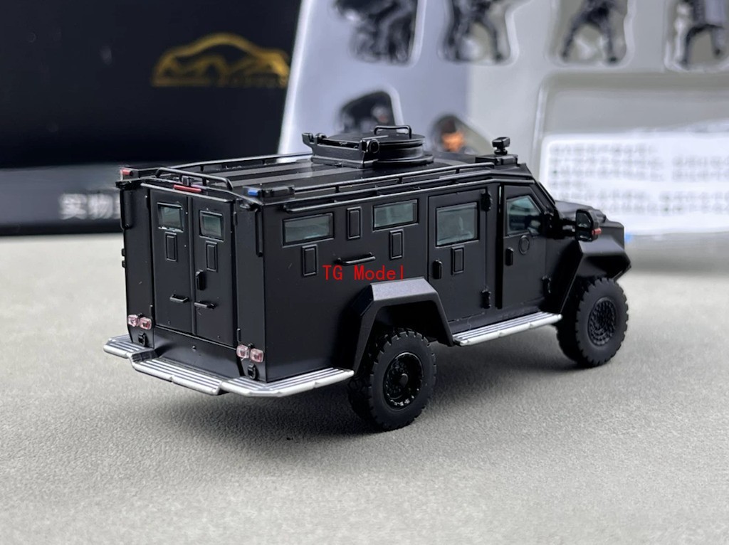 TG MVA 1:64 Black Bearcat AFV Armored Vehicle Figure Model Diecast ABS Car New