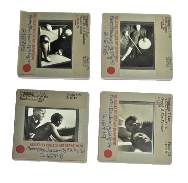 Lot of 4 Vintage 35mm Art Slides – Bauhaus Photography, T. Lux Feininger & Oskar