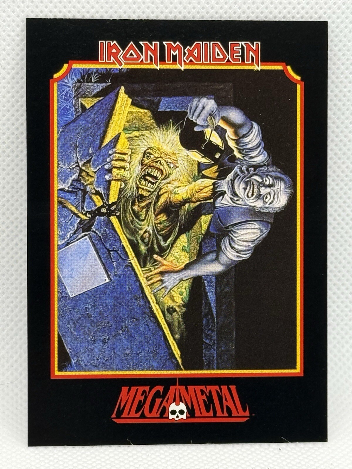 1991 Mega Metal IRON MAIDEN NO PRAYER FOR THE DYING Album Card #39 PACK FRESH!