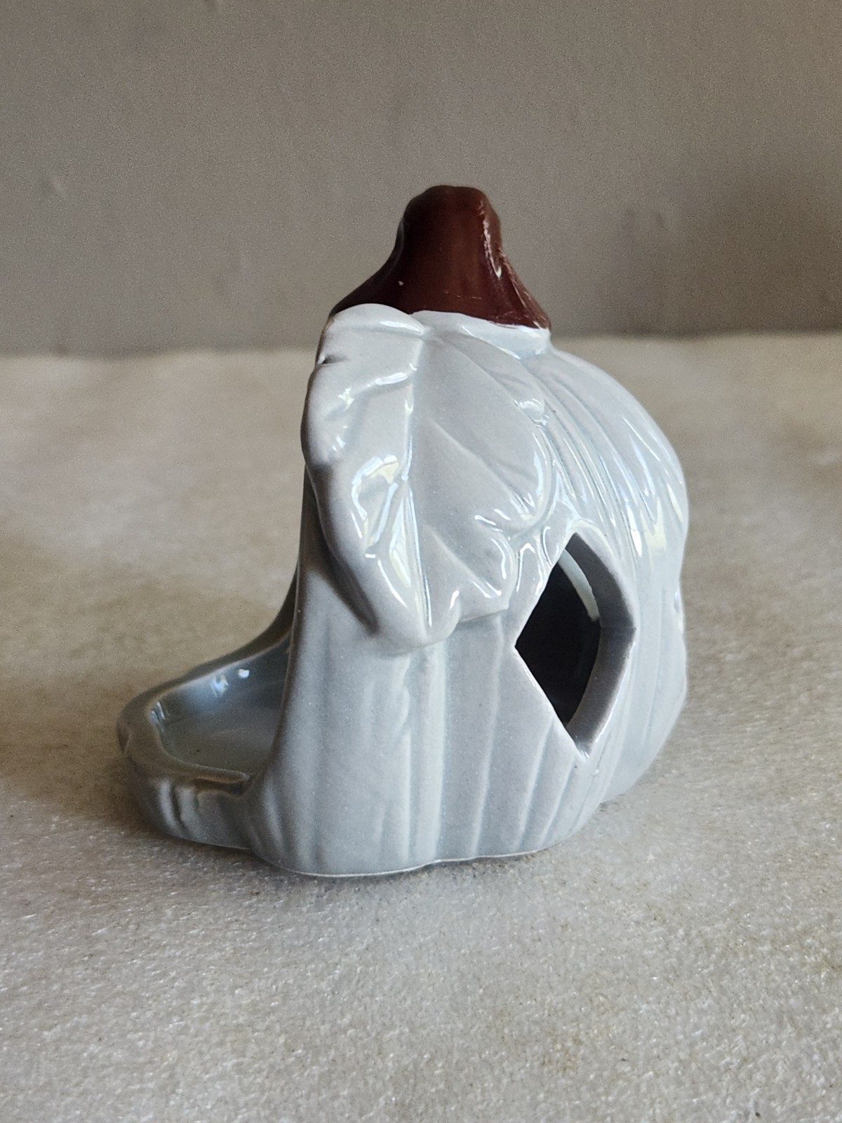3 Ceramic Pumpkin-Shaped Candle Holders • Blue White Gray 3¼” T 3½” L Halloween