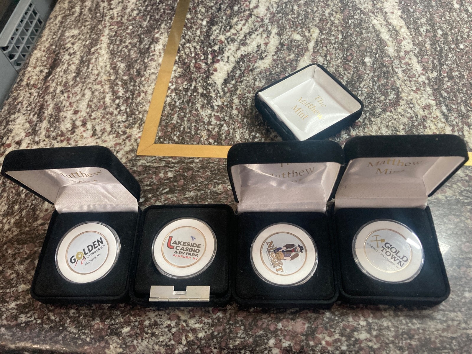 NUGGET CASINO PAHRUMP NEVADA GOLDEN GROUP 4 COIN PIECE SET I ONLY SAW 1 OF THESE