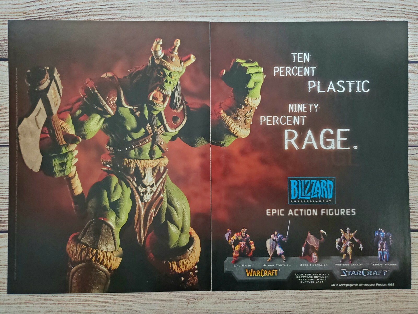 Blizzard Toys Action Figures PC 1998 Promo Ad Print Poster Starcraft Warcraft